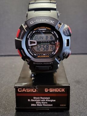Casio G-Shock Mudman G-9000 Digital Watch - Black with Red Accents
